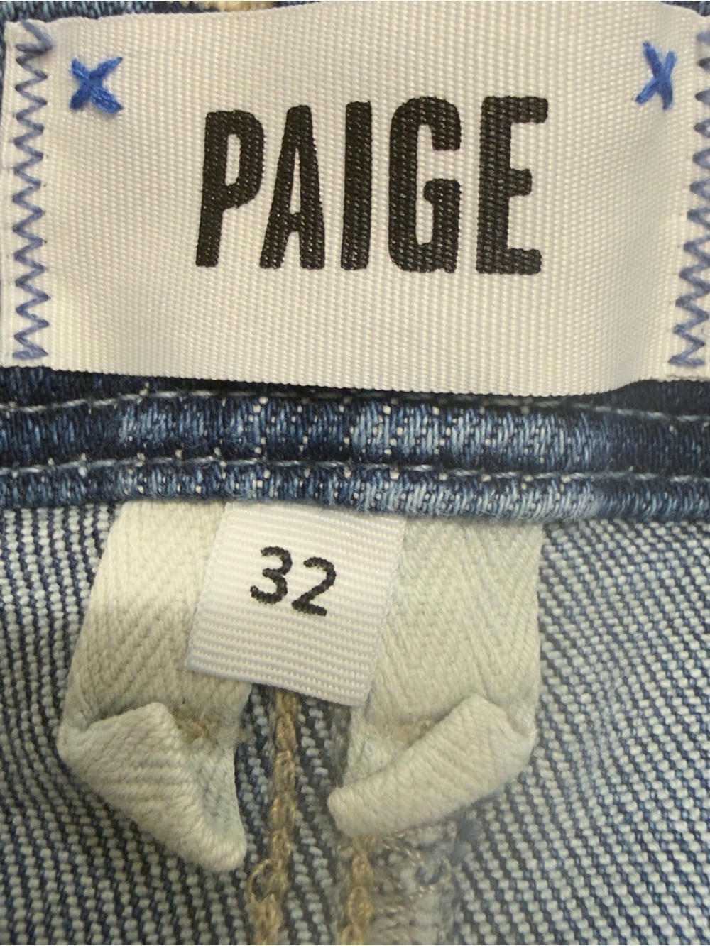 PAIGE Anessa "Sunnie Distressed" High-Rise Wide Leg Crop Jeans Raw Hem Size 32 - Picture 8 of 15